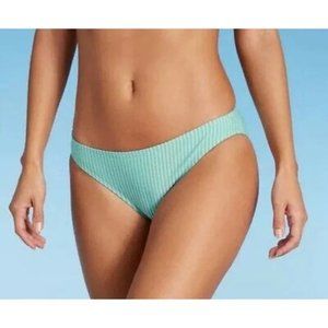 Seersucker Bikini Hipster Bottom Stripe Blue Low-rise- Xhilaration